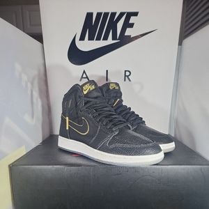 Size 7- Jordan 1 Retro High OG BG Black Gold 575441-031.Size Fit s Men Size 7, Y